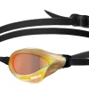 Lunettes De Compétition Natation Arena Cobra Core Swipe Mirror Yellow Gold
