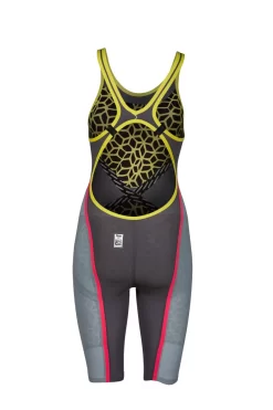 Combinaison De Natation Femme Arena Carbon Ultra Dos Ouvert Dark Grey/ Fluo Yellow -Swim Zone Soldes 2a312 546 w pwskin carbon ultra fbslob 006 b s