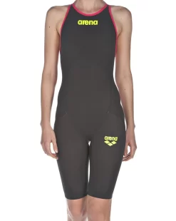 Combinaison De Natation Femme Arena Carbon Flex Vx Dos Ouvert Dark Grey / Fluo Red