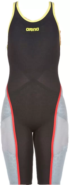 Combinaison De Natation Femme Arena Carbon Ultra Dos Ouvert Dark Grey/ Fluo Yellow -Swim Zone Soldes 2a805546 001 0