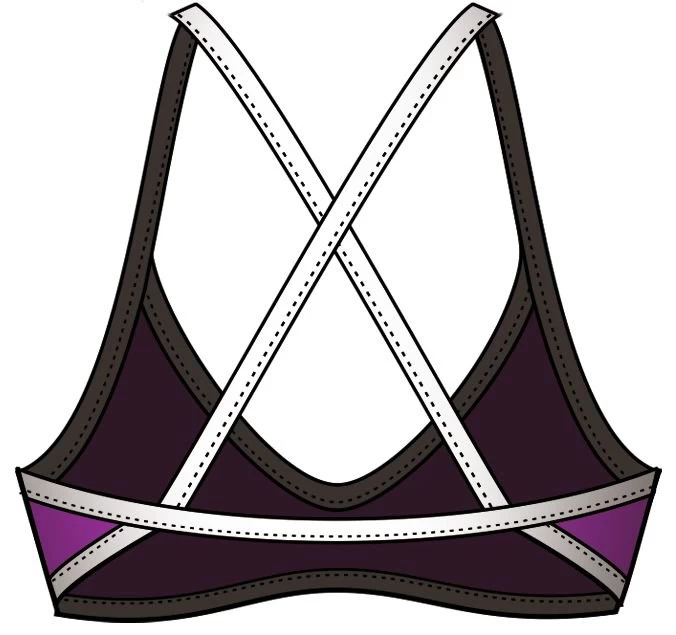Haut De Maillot De Bain Femme Diana Twin Brassière Violet 4 Haut De Maillot De Bain Femme Diana Twin Brassière Violet – Image 4