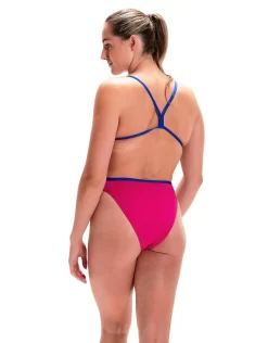 Maillot De Bain 1 Pièce SPEEDO Solid Vback Swimsuit - Pink -Swim Zone Soldes 678306435 max2