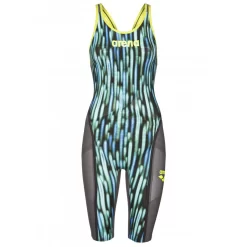 Combinaison De Natation Femme Arena Carbon Ultra Edition 2018 Dos Ouvert Blue Drops Fluo/ Yellow -Swim Zone Soldes arena