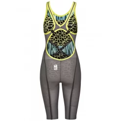 Combinaison De Natation Femme Arena Carbon Ultra Edition 2018 Dos Ouvert Blue Drops Fluo/ Yellow -Swim Zone Soldes arena2