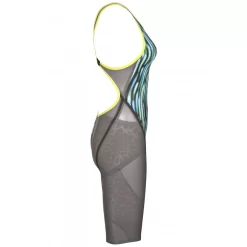 Combinaison De Natation Femme Arena Carbon Ultra Edition 2018 Dos Ouvert Blue Drops Fluo/ Yellow -Swim Zone Soldes arena 1