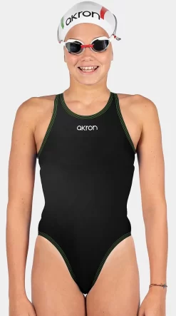 Maillot De Bain Fille Akron Babbitt JR Evo Bicolor Black/Comedy