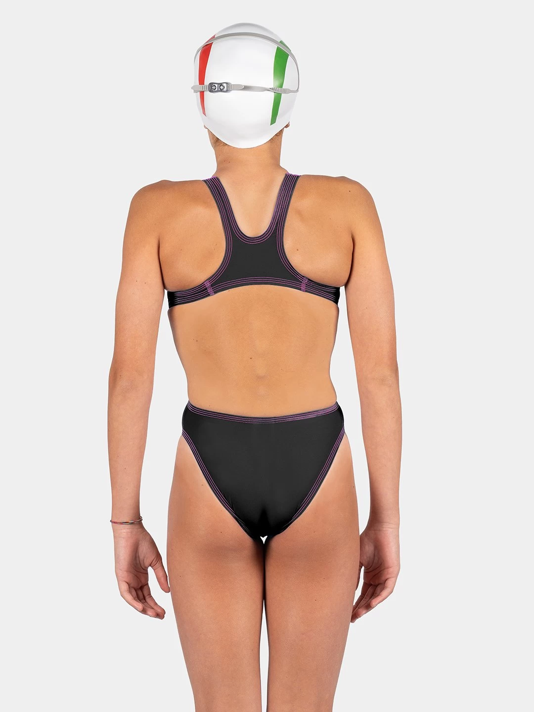 Maillot De Bain Fille Akron Babbitt JR Evo Bicolor Deejay/Black 2 Maillot De Bain Fille Akron Babbitt JR Evo Bicolor Deejay/Black – Image 2