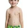 Maillot De Bain Funky Trunks Enfant Garçon Golden Honeycomb Vert
