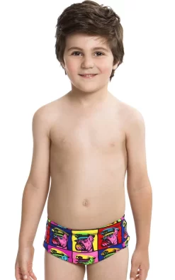 Maillot De Bain Funky Trunks Enfant Garçon Bad Boy Boxer Bleu