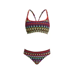 Maillot De Bain Funkita 2 Pièces Fille Fire Tribe Noir -Swim Zone Soldes funkita fire tribe sports top brief maillot 2 pieces femme natation 0