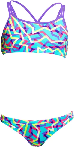 Maillot De Bain Funkita 2 Pièces Fille Mint Strips Violet -Swim Zone Soldes funkita criss cross zweiteiliger bikini m dchen mint strips1920x1920 scaled