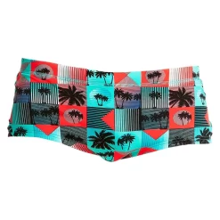 Maillot De Bain Funky Trunks Garçon Sunset Strip Vert -Swim Zone Soldes funky trunks plain front 5 0