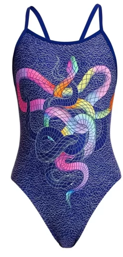 Maillot De Bain Funkita Fille Single Strap Snake It Off -Swim Zone Soldes g snake it off