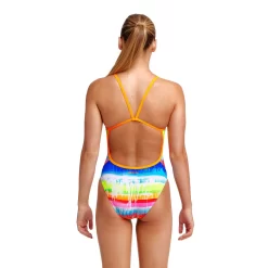 Maillot De Bain Funkita Fille Single Strap - Dye Hard -Swim Zone Soldes girl dye hard d