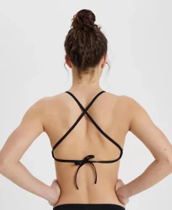 Haut Maillot De Bain Femme Arena Team Uni Noir -Swim Zone Soldes noir haut dos