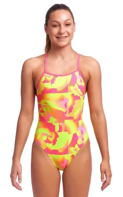 Maillot De Bain Funkita Fille Tie Me Tight - Pinged Pink