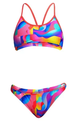 Maillot De Bain Funkita 2 Pièces Fille Racerback - Radar Rage -Swim Zone Soldes radar rage girls 2p3