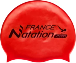 Bonnet Silicone De Natation France Natation Rouge