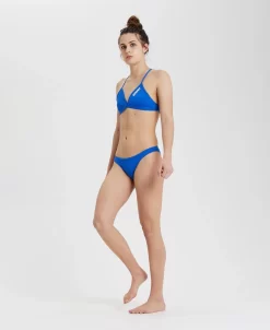 Haut Maillot De Bain Femme Arena Team Uni Bleu Royal -Swim Zone Soldes royal entier
