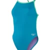 Maillot De Bain 1 Pièce SPEEDO Solid Vback Swimsuit - Aquarium/ Fake Green